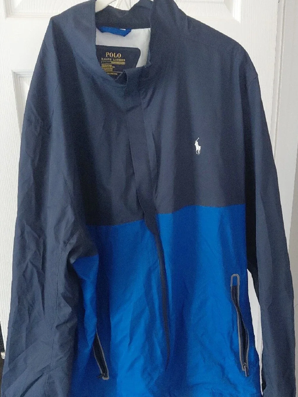 Polo by Ralph Lauren Navy and Royal Blue Colorblock Windbreaker